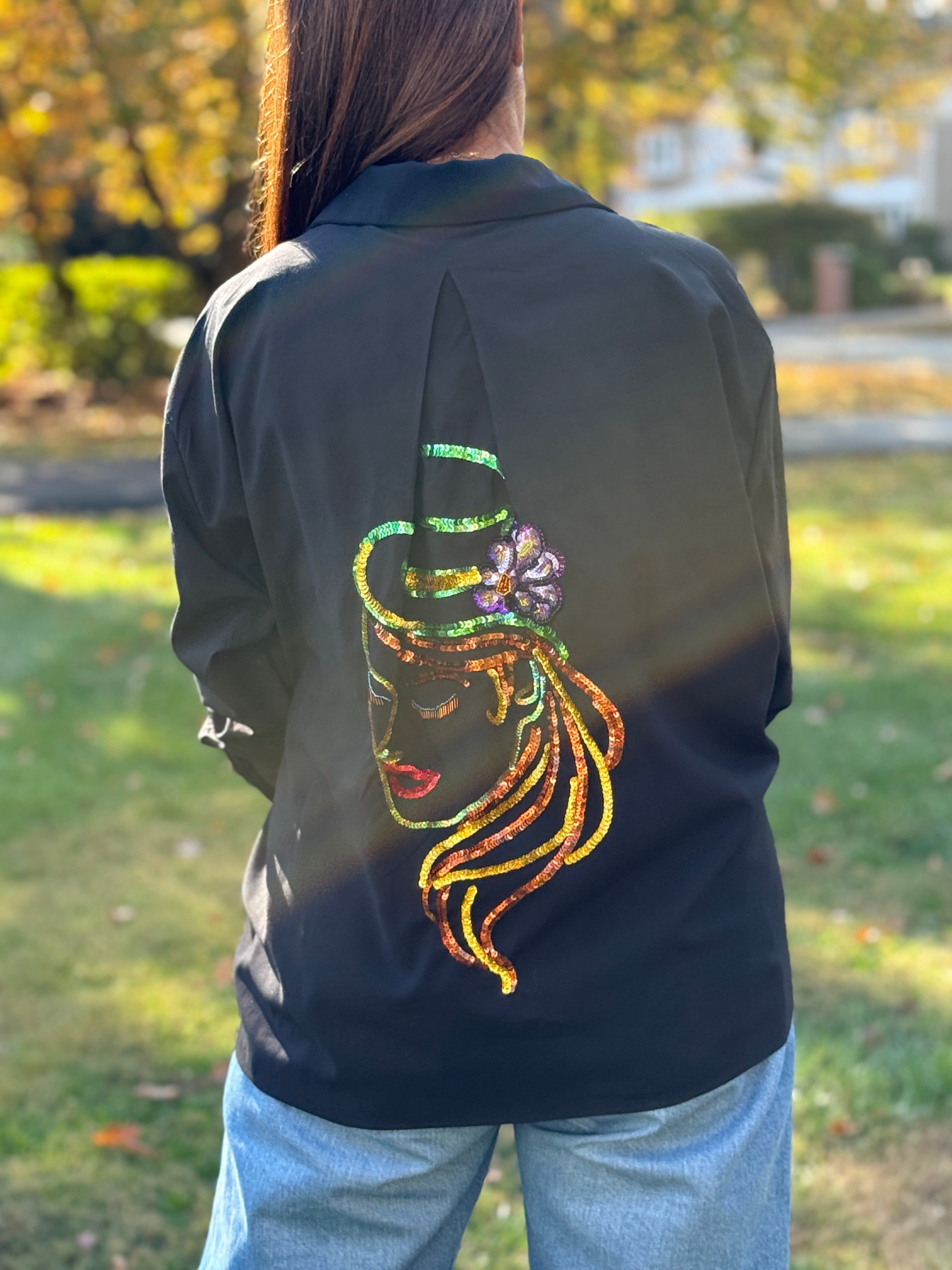 Embellished Shirt with Art theme