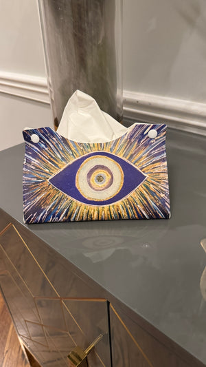 Tissue Box cover design with Evil Eye Design