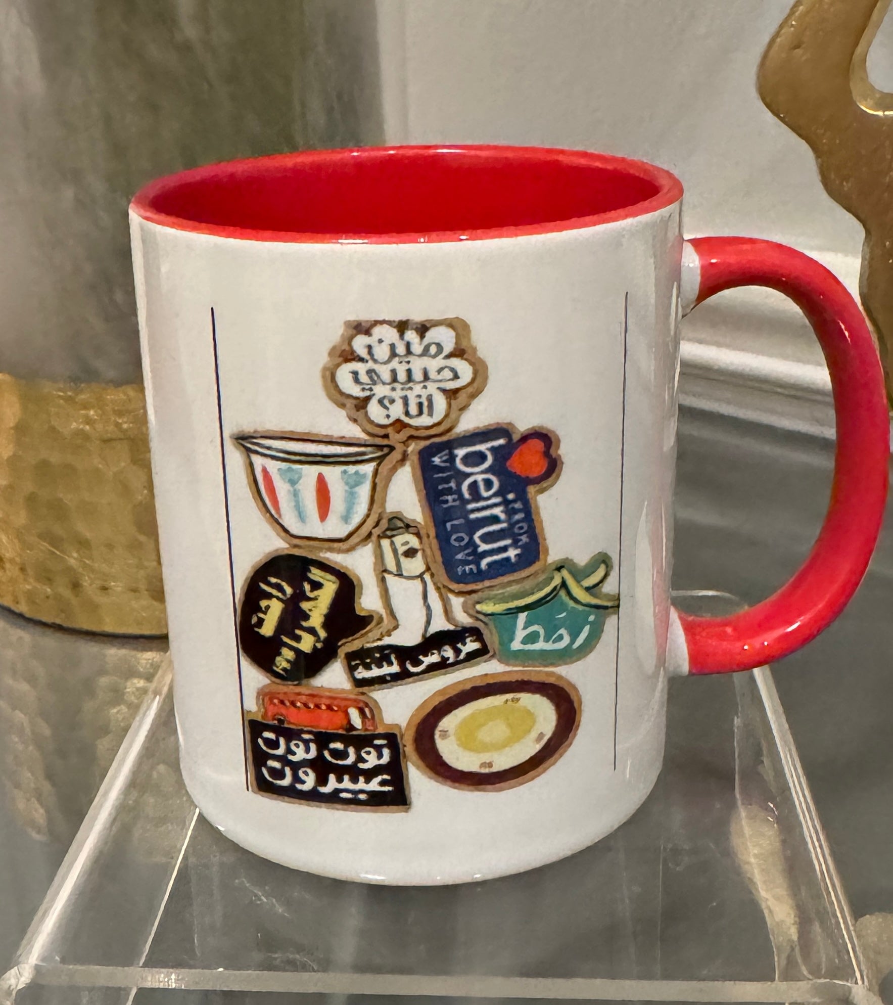 Coffee Mug, fun design توت توت على بيروت ، راحت الكهربا، مين حبيبي أنا، عروسة لبنة، زحط  ، from Beirut with love.