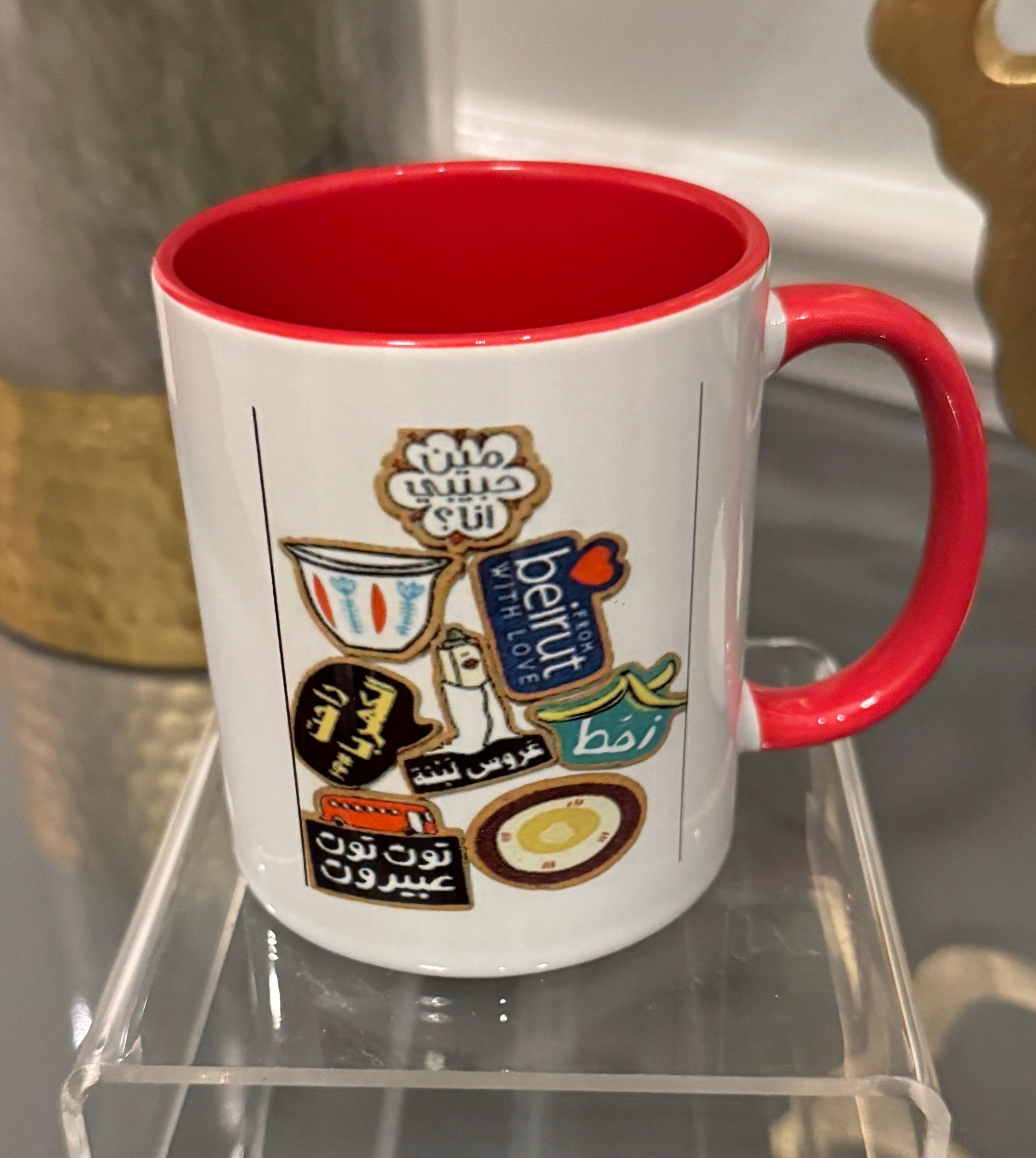 Coffee Mug, fun design توت توت على بيروت ، راحت الكهربا، مين حبيبي أنا، عروسة لبنة، زحط  ، from Beirut with love.