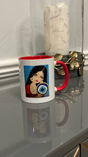 Coffee Mug designed with Arabic beauty & the evil eye 🧿