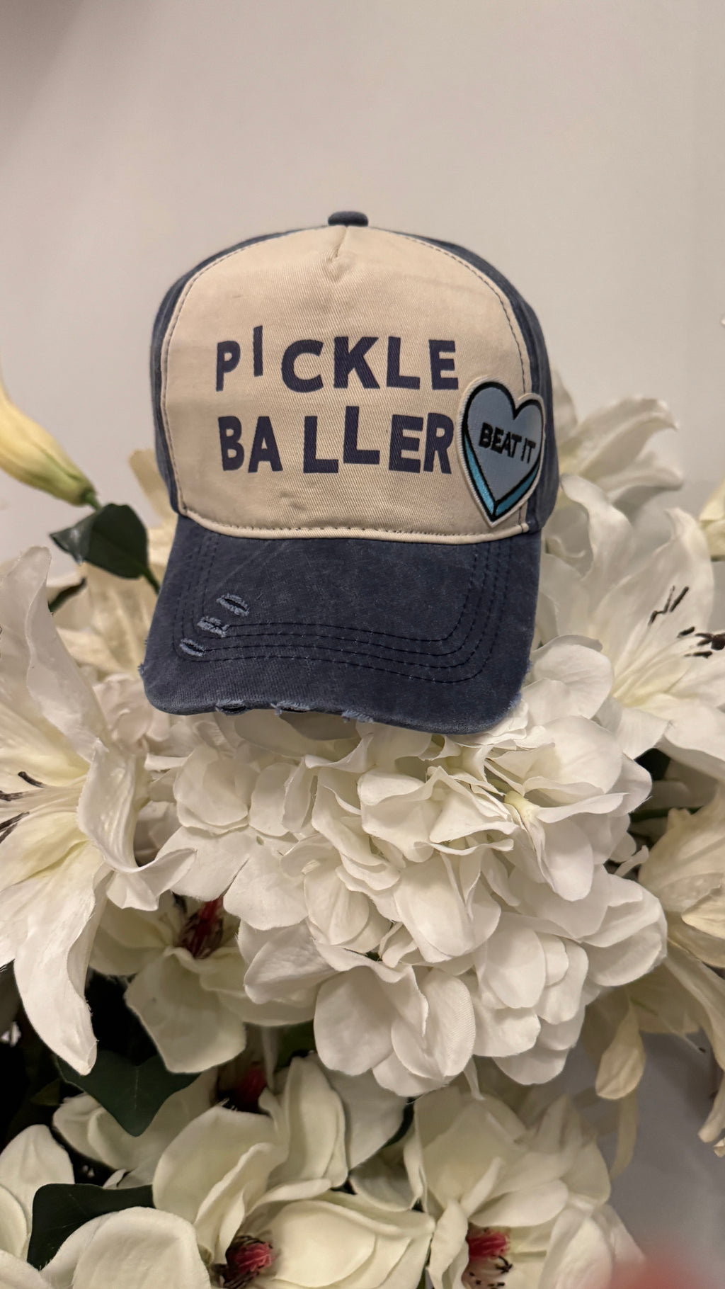 Cap hat pickle ball design with embroidery Beat It Design