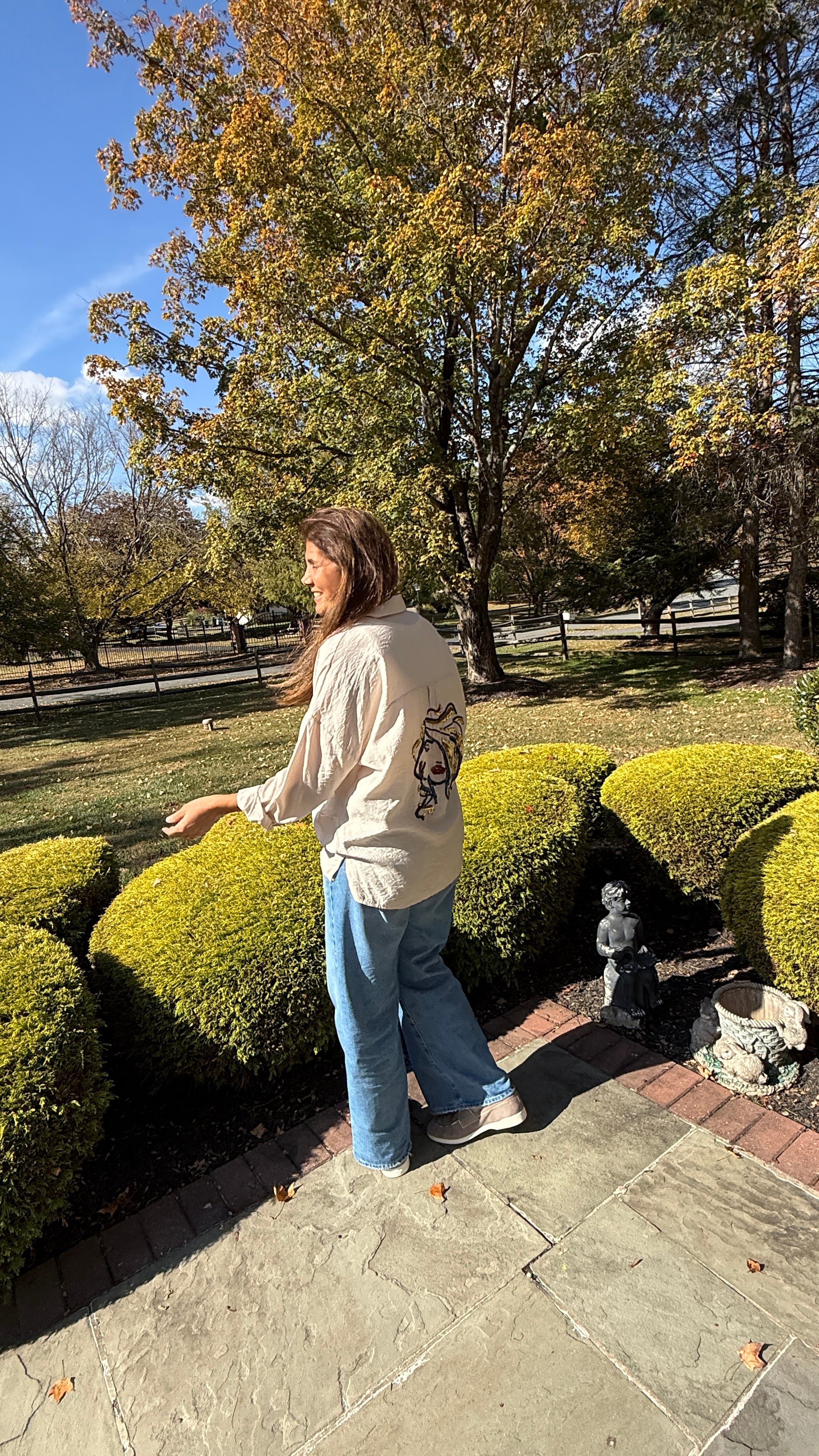 Embellished Shirt with Art theme