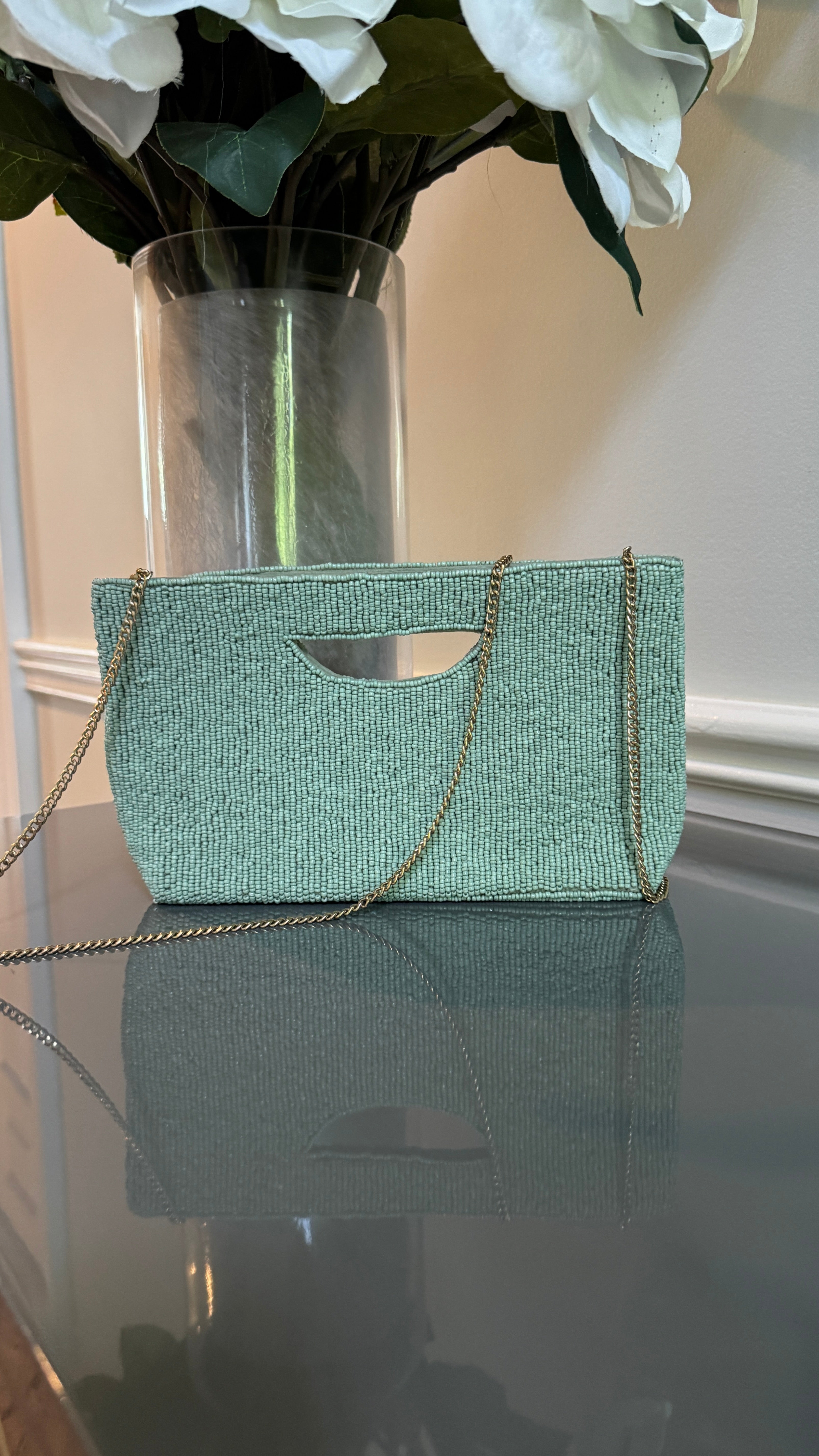 Multi color, Beaded clutch