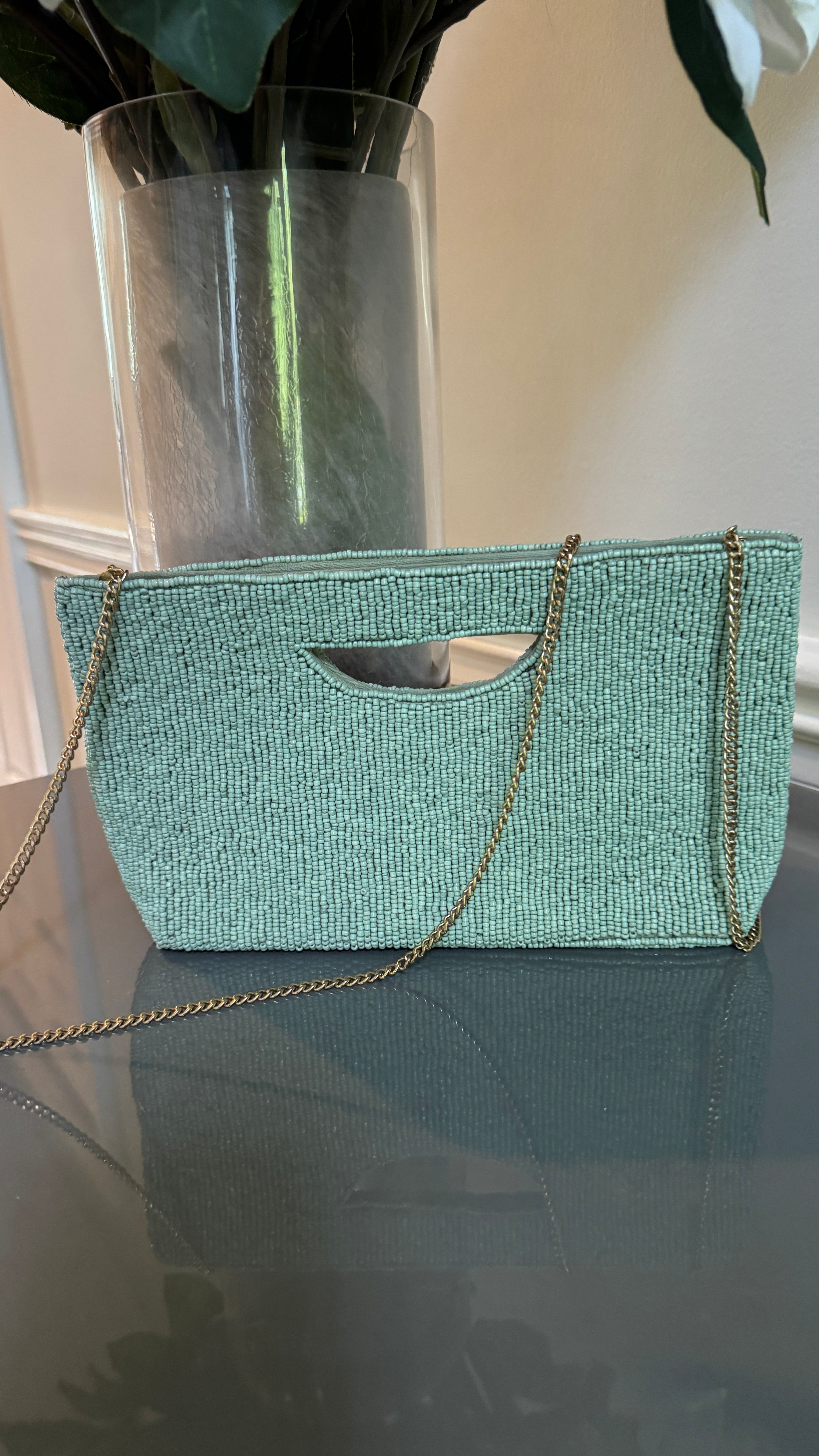 Multi color, Beaded clutch