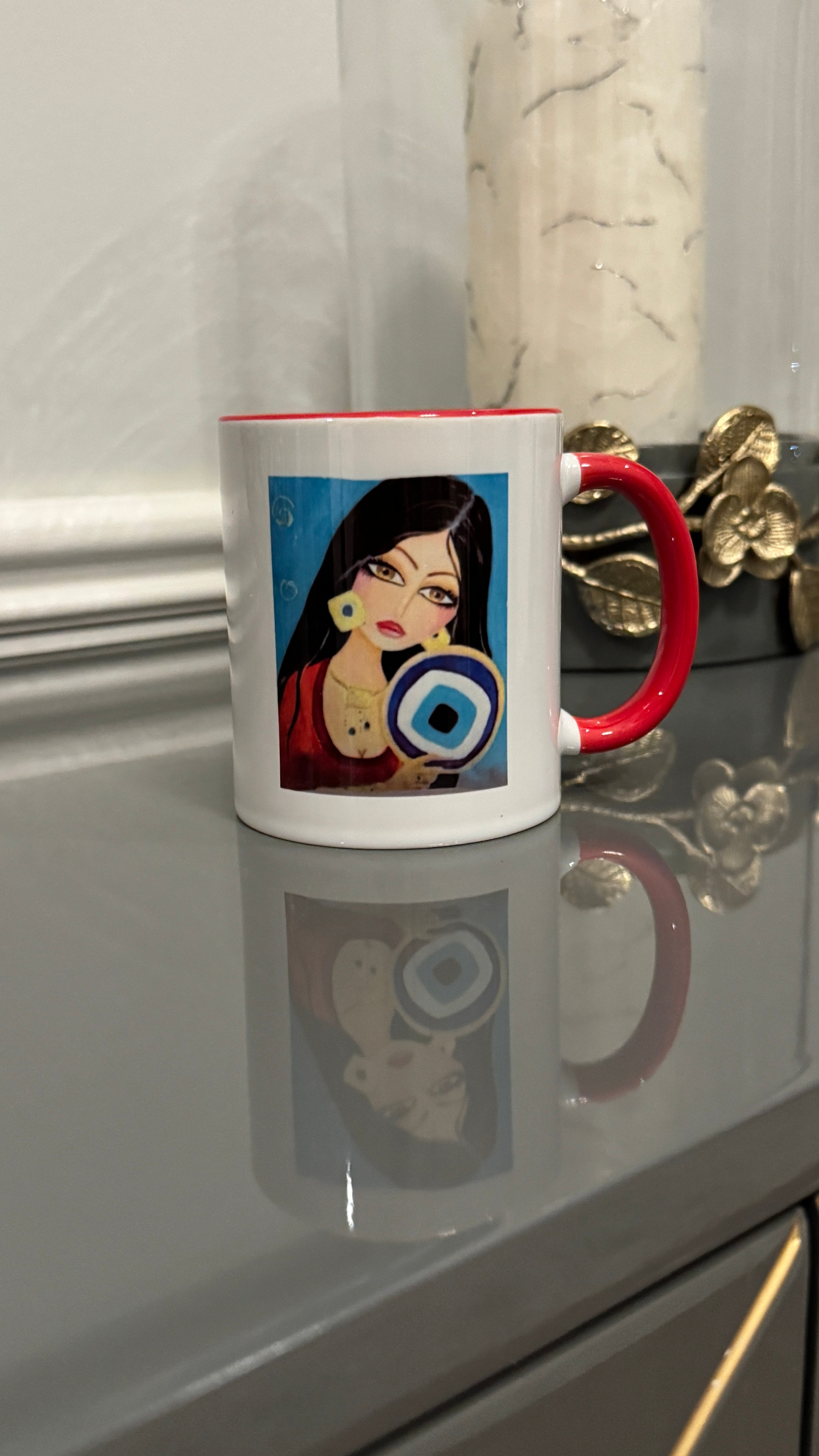 Coffee Mug designed with Arabic beauty & the evil eye 🧿