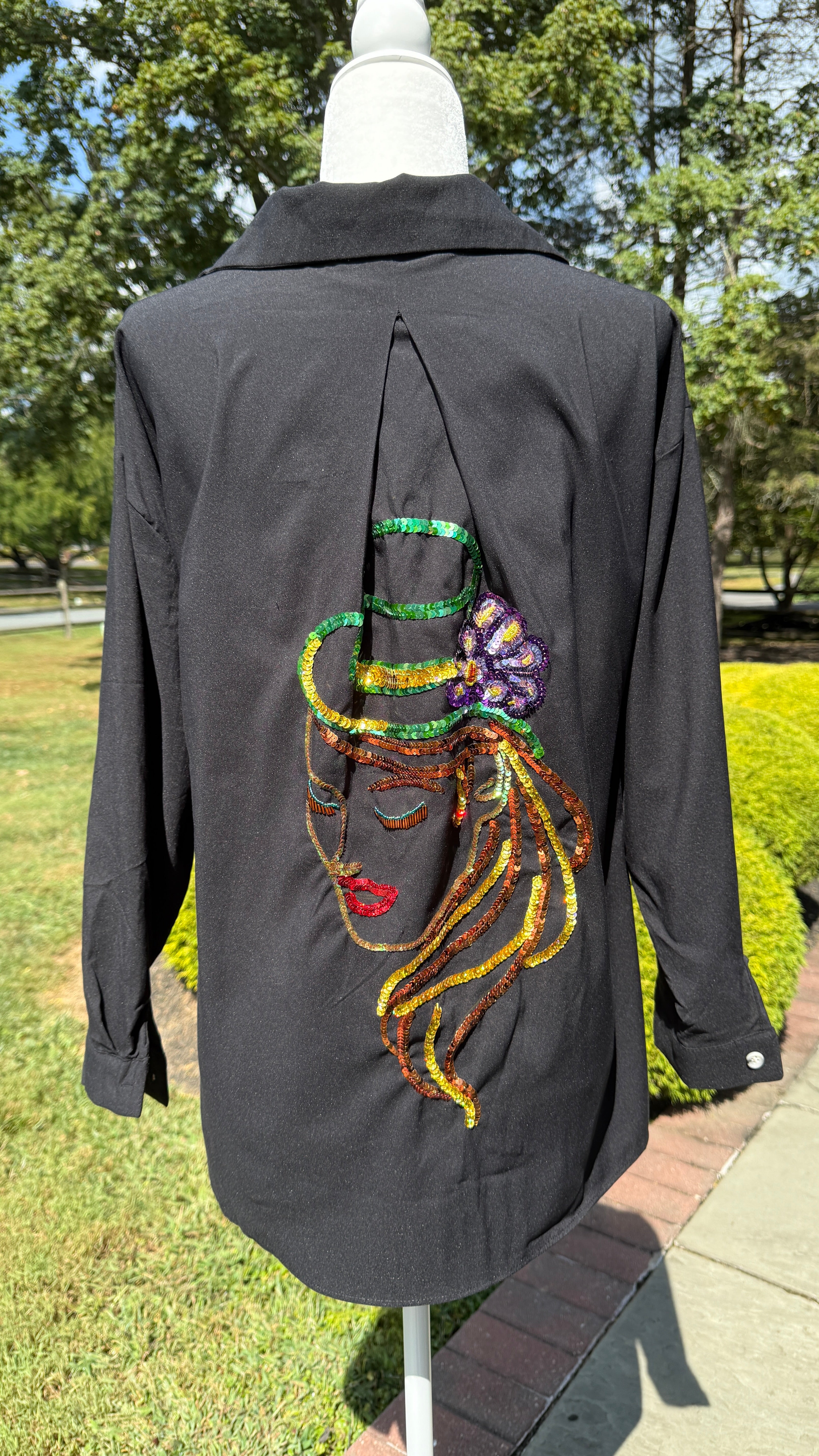 Embellished Shirt with Art theme