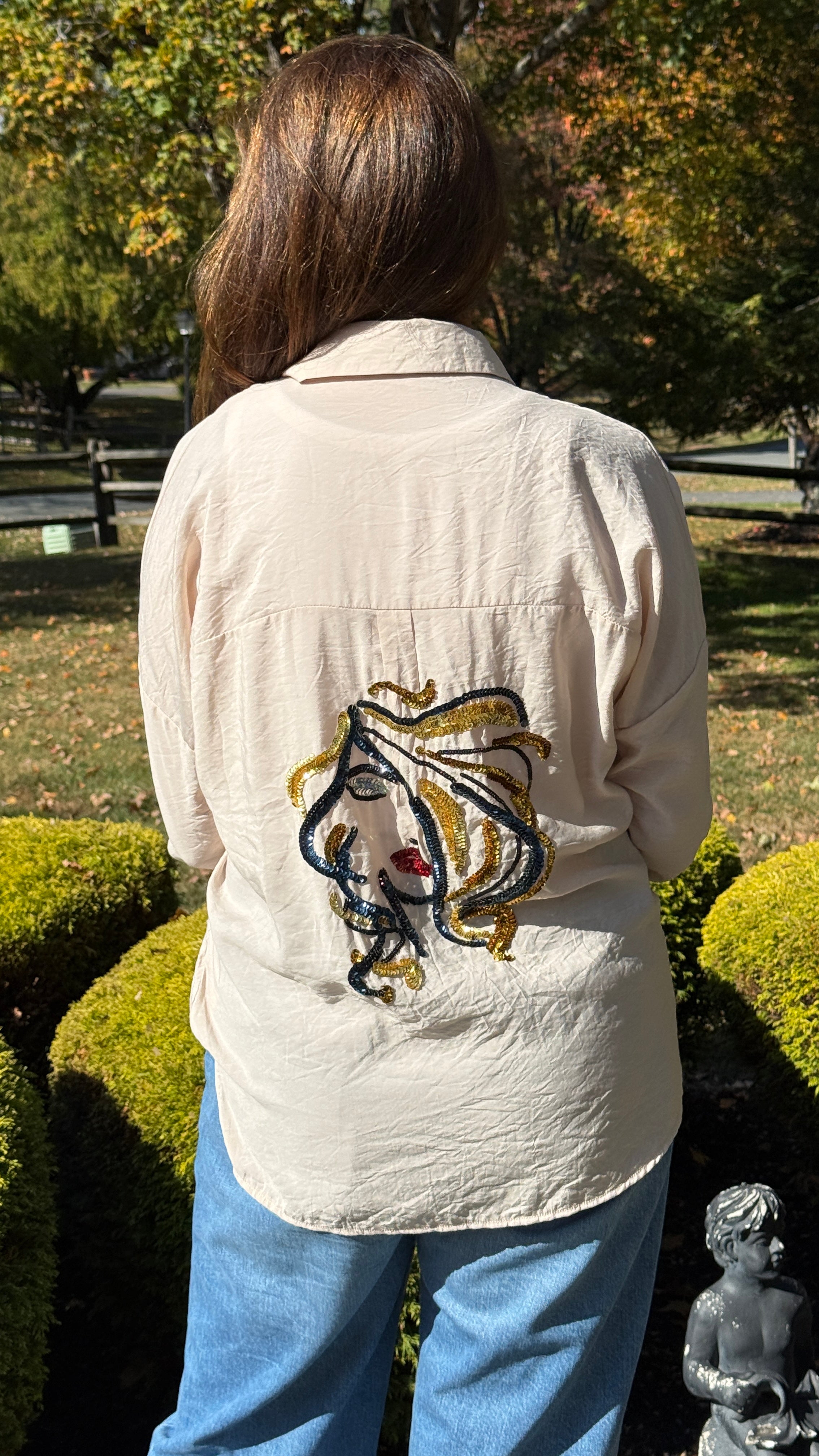 Embellished Shirt with Art theme