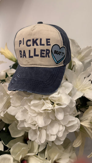 Cap hat pickle ball design with embroidery Beat It Design