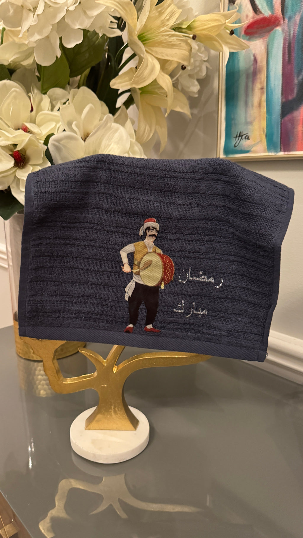 Navy Blue Towel Ramadan Musaharati theme.