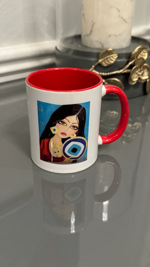 Coffee Mug designed with Arabic beauty & the evil eye 🧿