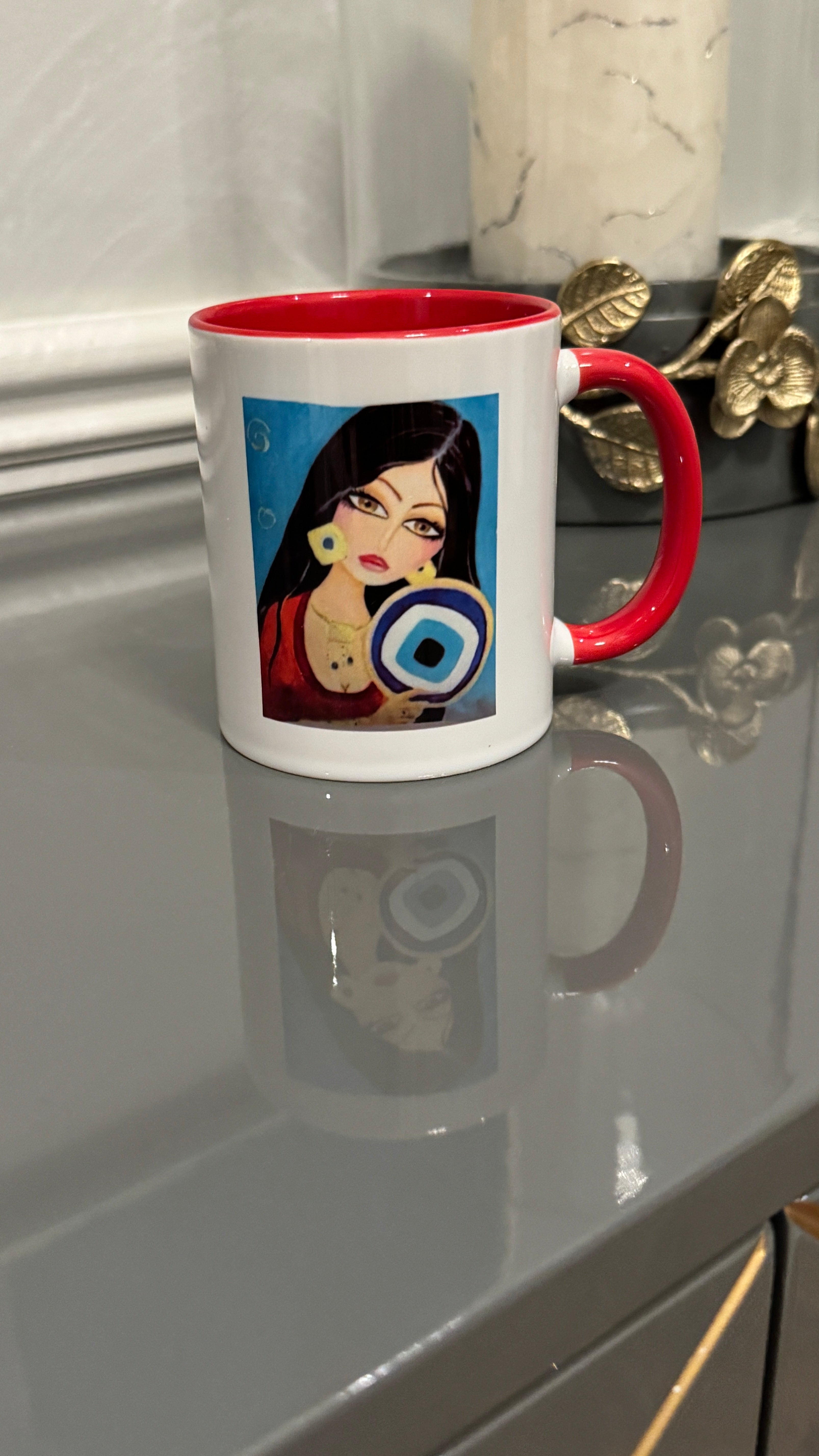 Coffee Mug designed with Arabic beauty & the evil eye 🧿