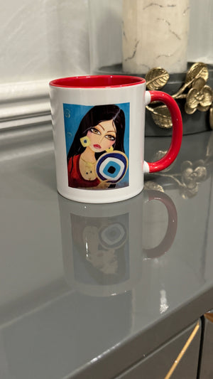 Coffee Mug designed with Arabic beauty & the evil eye 🧿