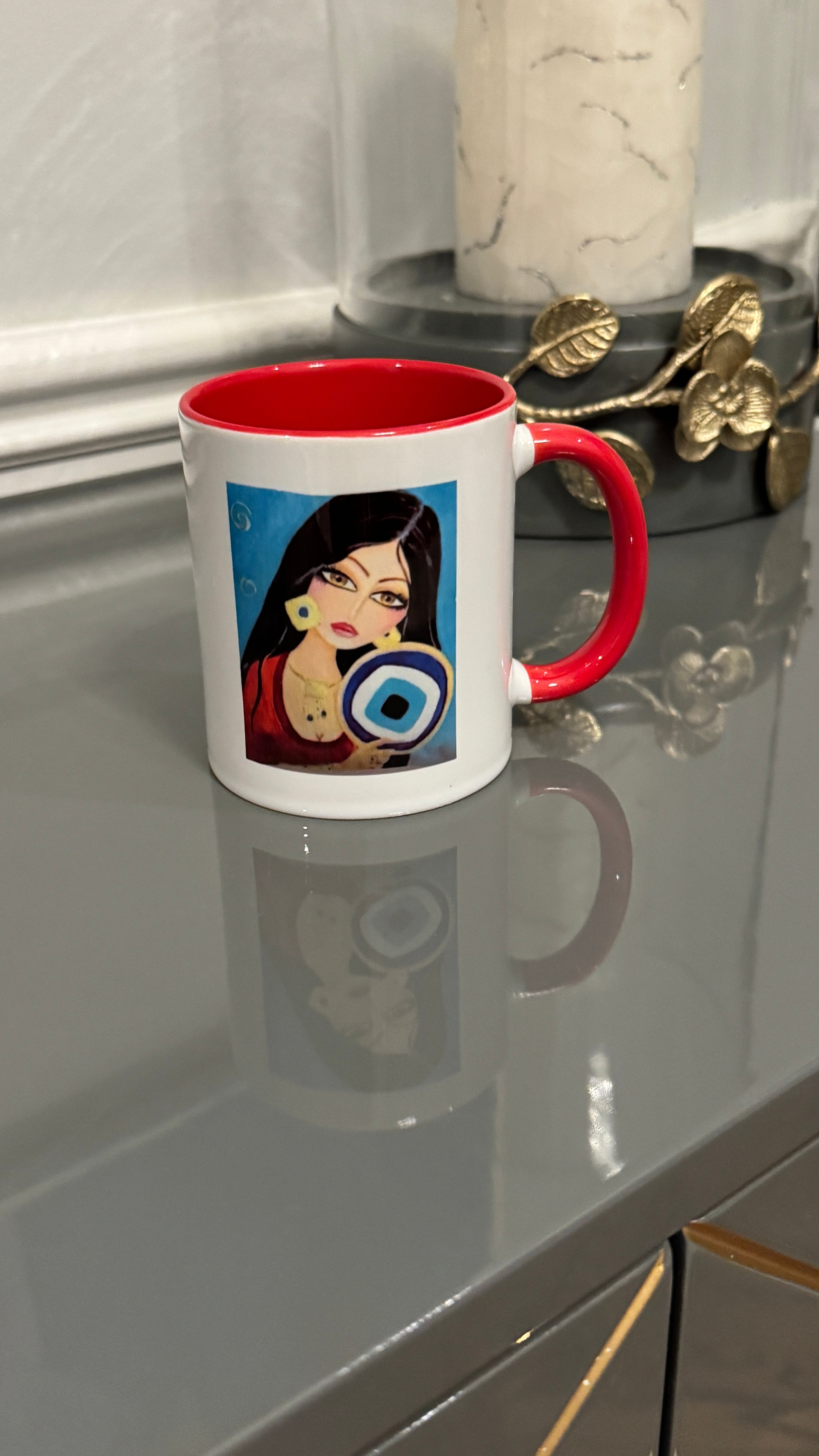 Coffee Mug designed with Arabic beauty & the evil eye 🧿