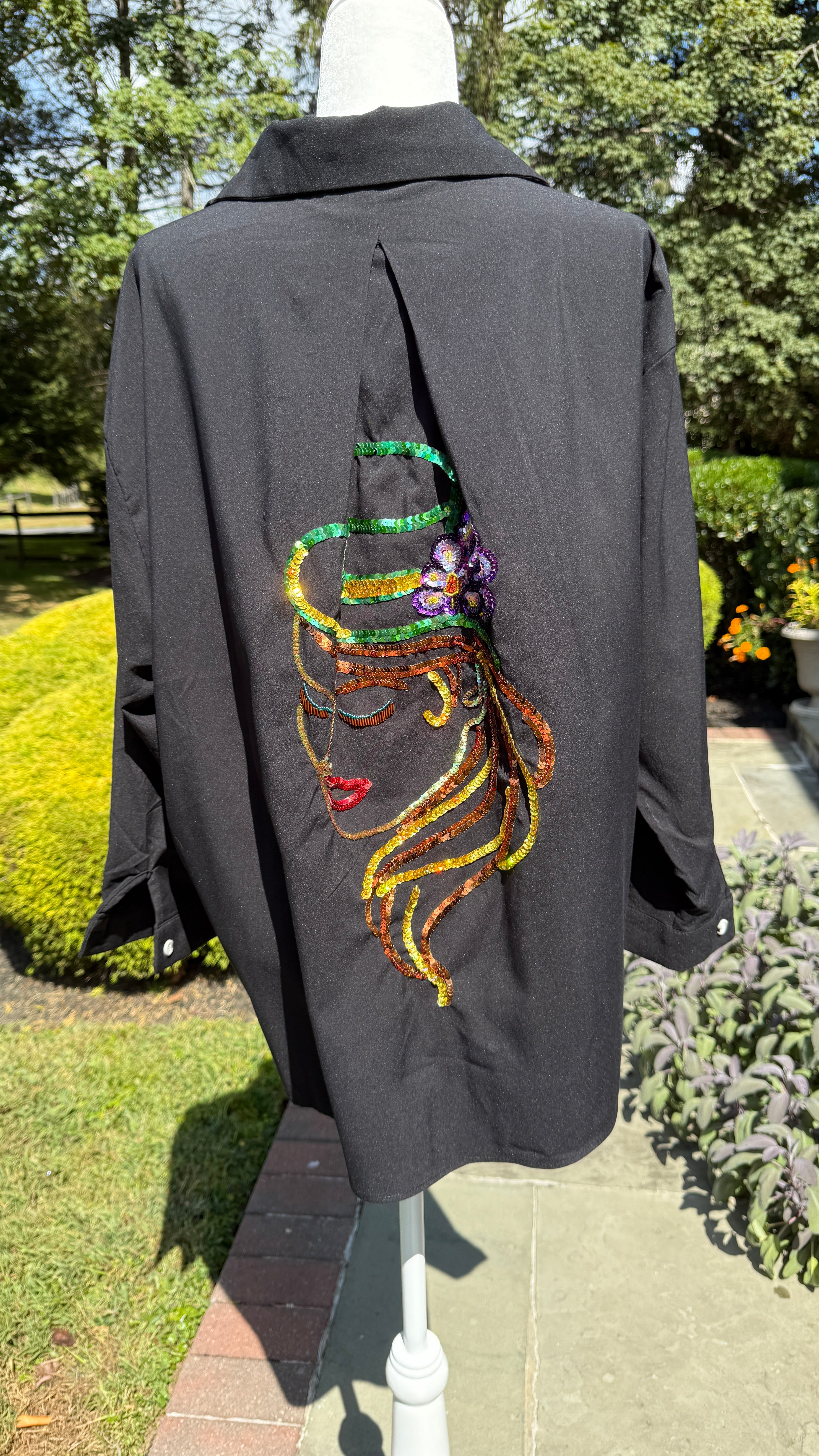 Embellished Shirt with Art theme