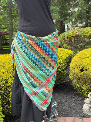 Green Multi color Keffiyeh, wrap