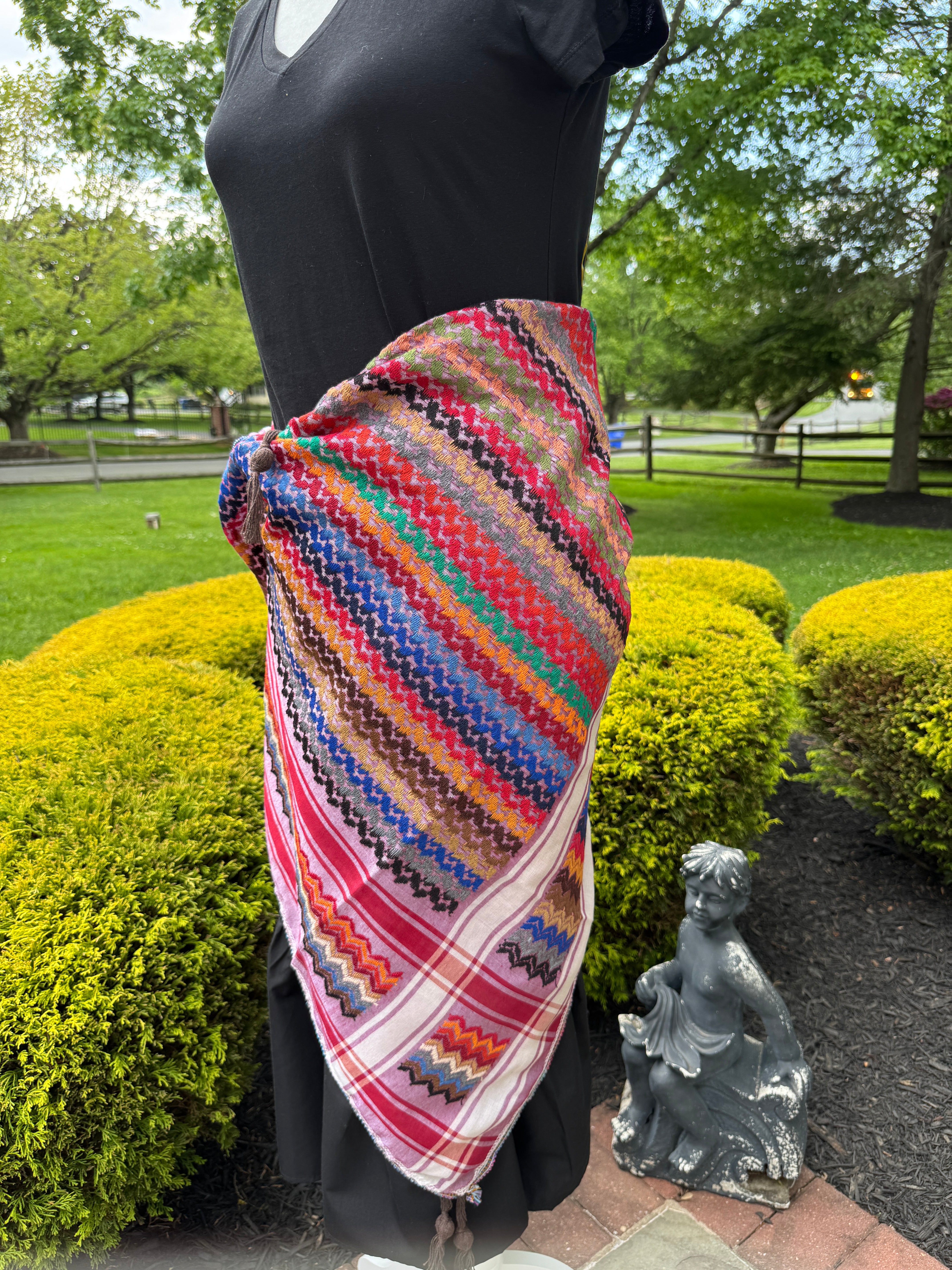 Multi color Keffiyeh, wrap