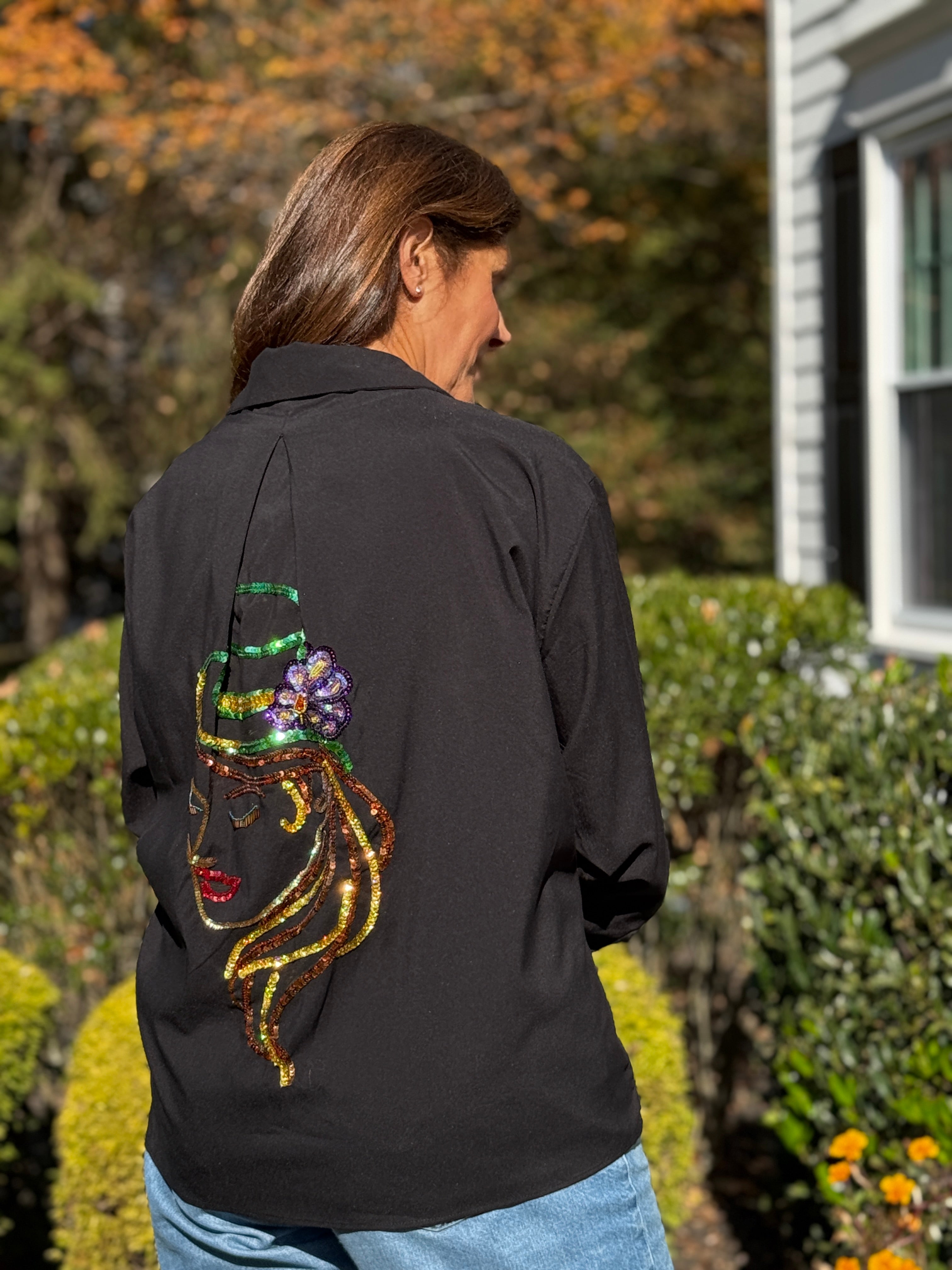 Embellished Shirt with Art theme