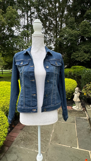 Denim Blue Jacket, designed with Lebanon theme بحبك يا لبنان