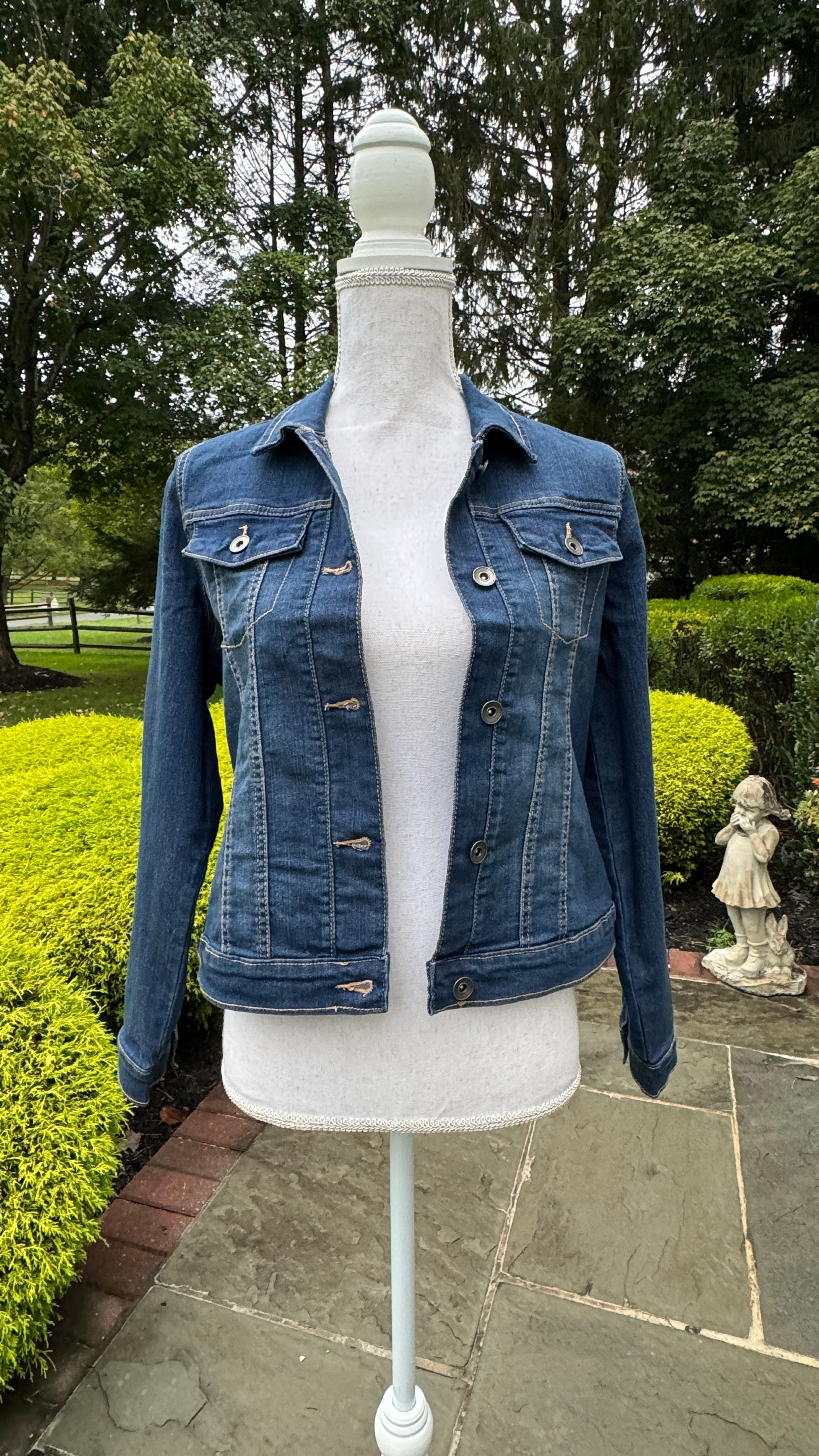 Denim Blue Jacket, designed with Lebanon theme بحبك يا لبنان