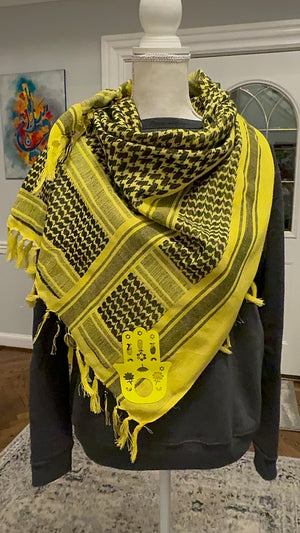 Keffiyeh, Shawl, shoulder wrap Yellow color