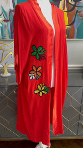 Orange Color open Caftan, kimino