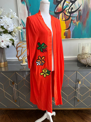 Orange Color open Caftan, kimino