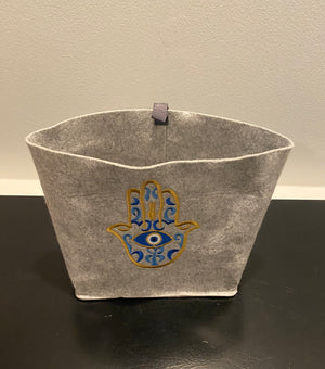 Felt fabric bin with Kaff design