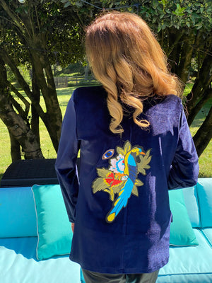 Velvet blue jacket