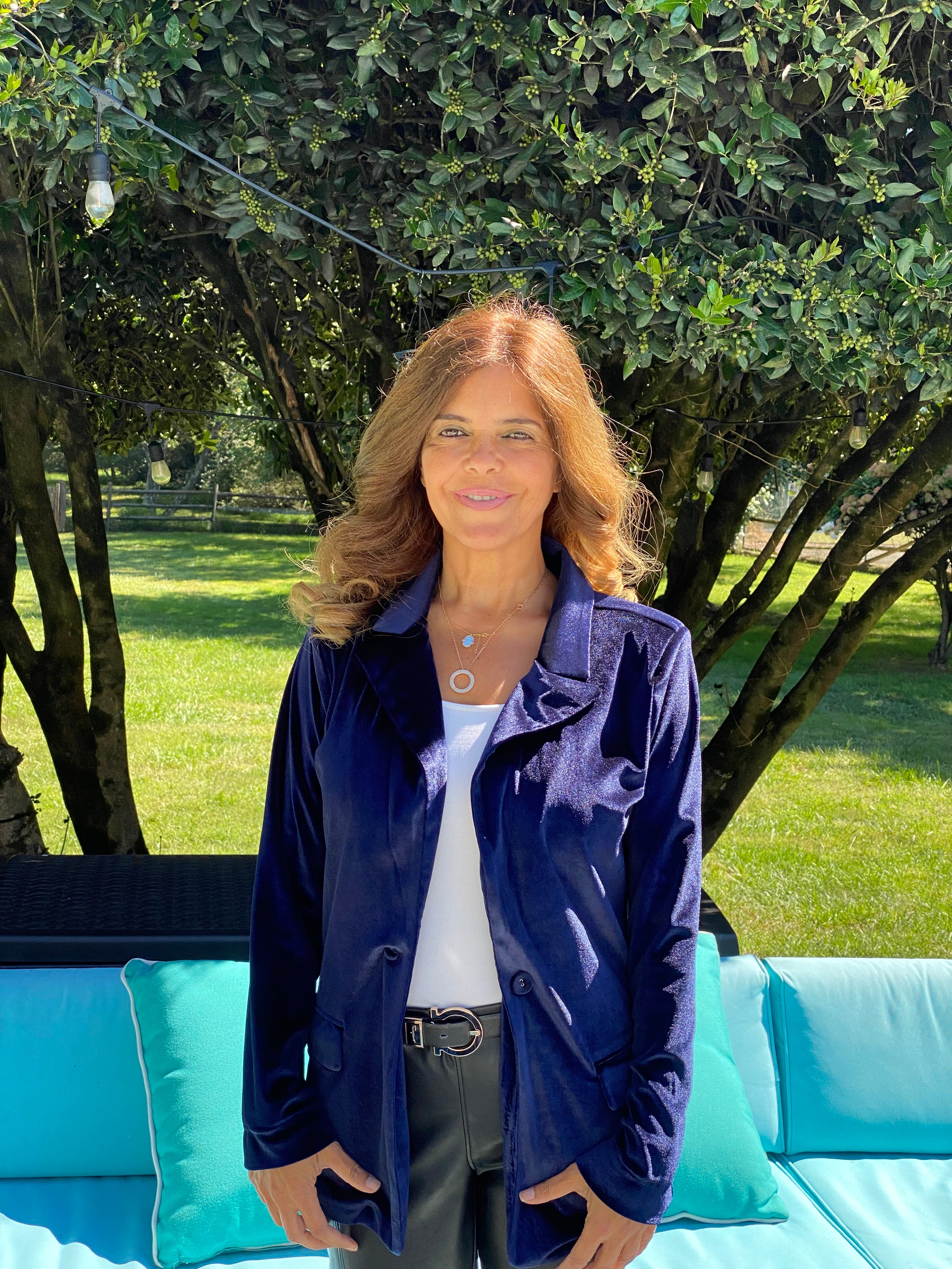 Velvet blue jacket