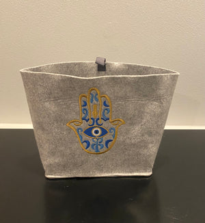Felt fabric bin with Kaff design