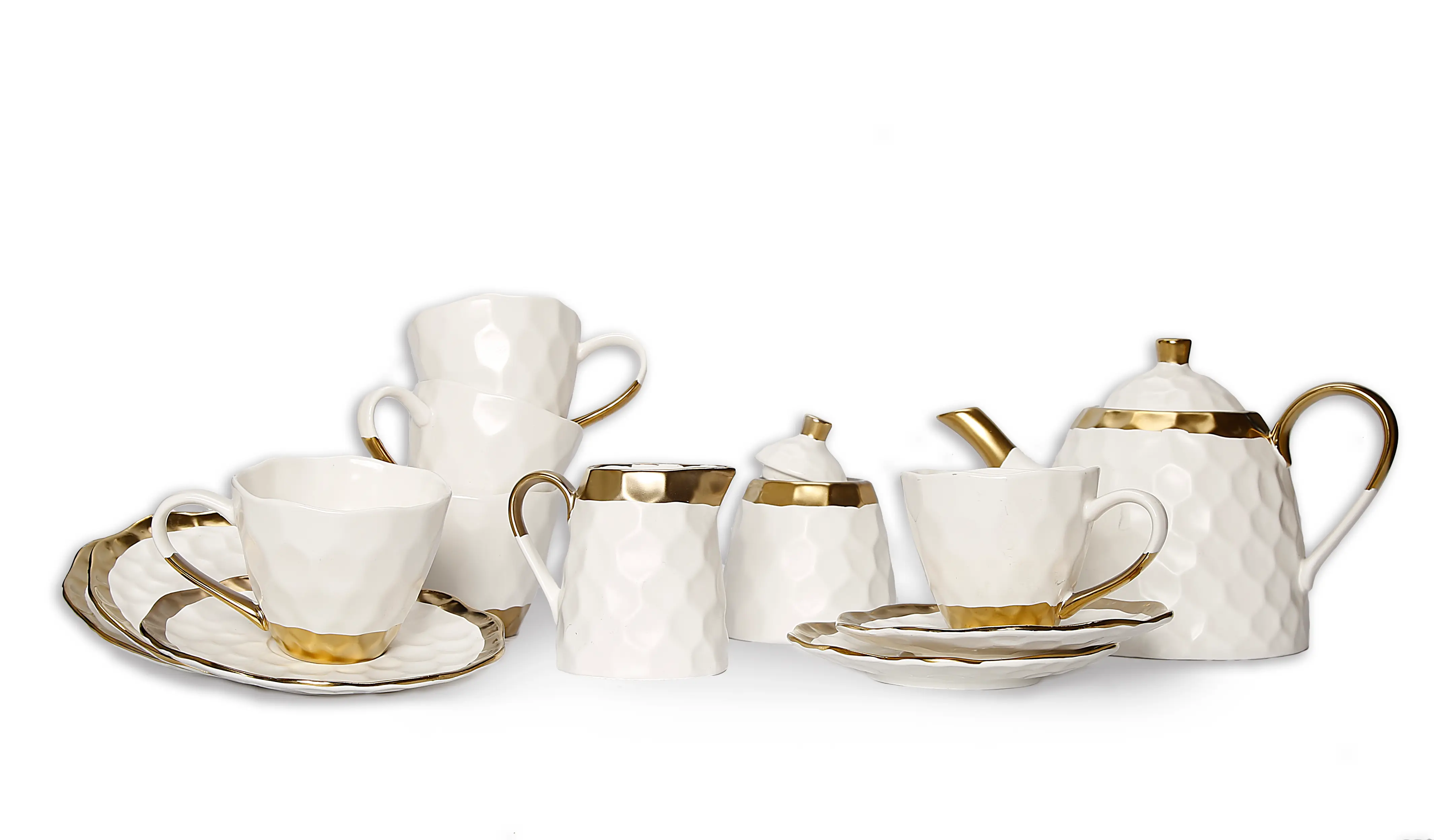 White and Gold Tea Set
