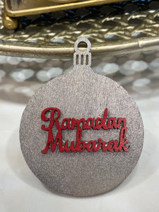 Silver and Red Ramadan Ornament
