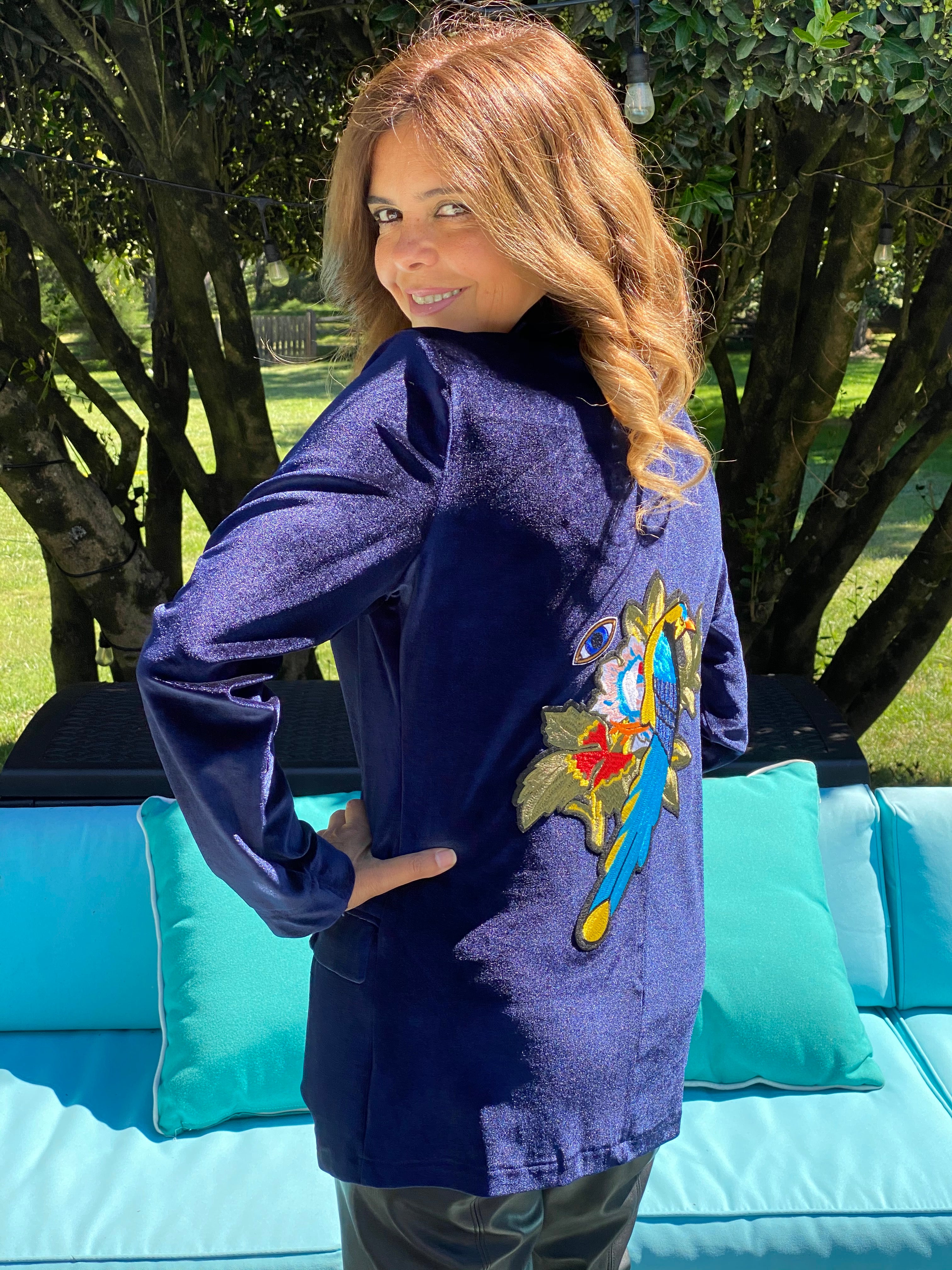 Velvet blue jacket