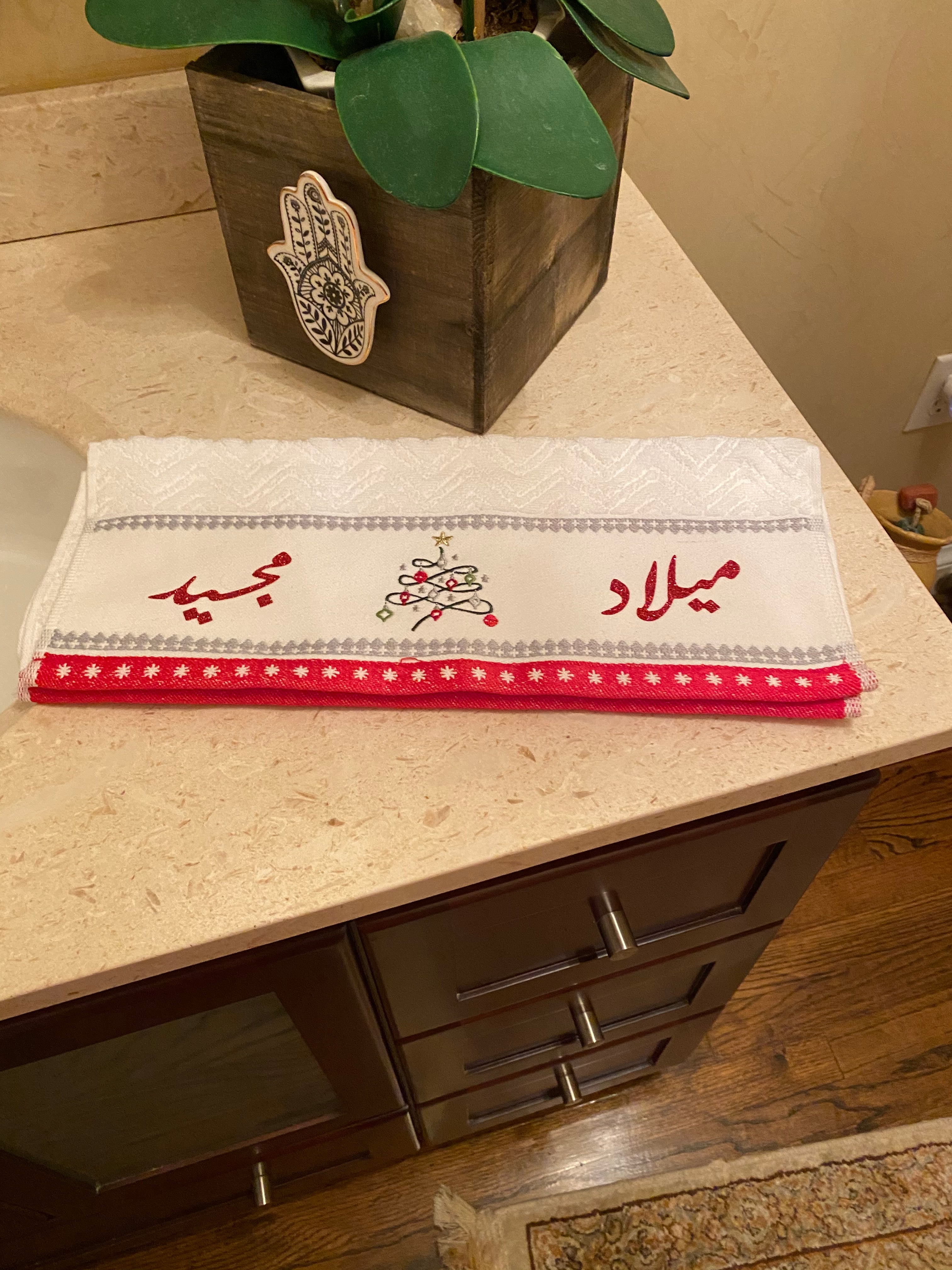 Christmas towels, cotton towels